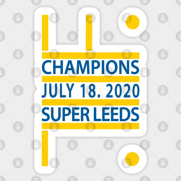 Leeds Champions Sticker by Confusion101